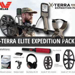 Detektor kovů Minelab X-Terra elite Xpedition s dohledávačkou profind 40